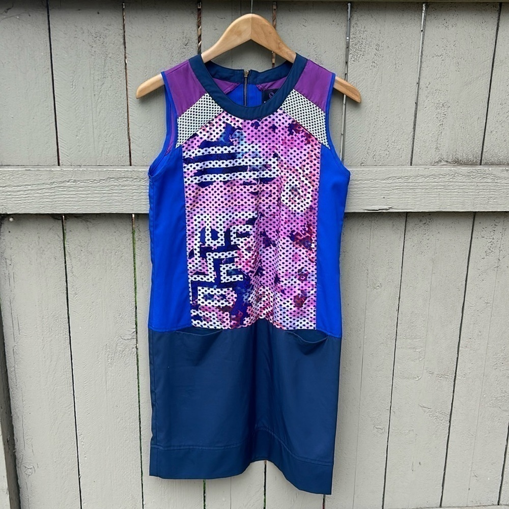 Plains & Prints Dress Geometric Contemporary Abstract Modern Quiet Luxury Sz 4